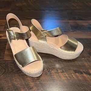 Gold Soda Platform Wedges